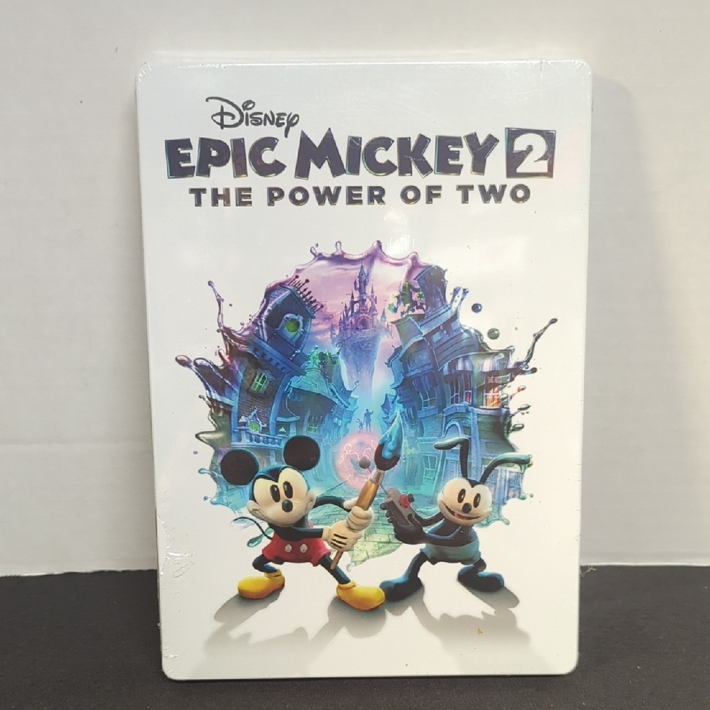 Disney Epic Mickey 2: The Power of Two Wii 2012 Very Rare Sealed NEW Steelbook